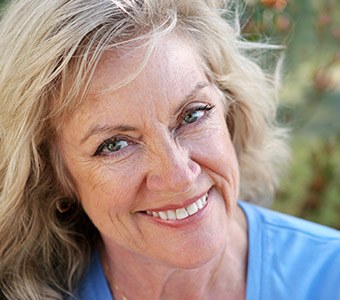 older woman smiling