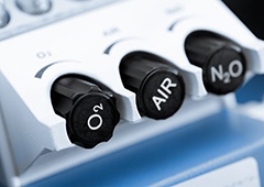 Oxygen, air, and nitrous oxide nozzles