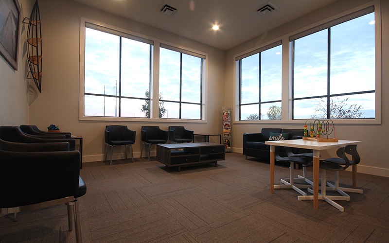 Reception area in Waverly dental office