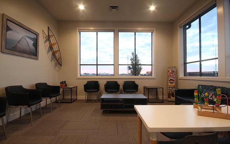 Dental office waiting area