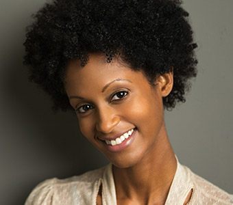 woman smiling at camera