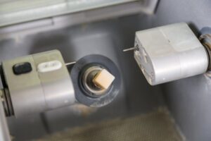CEREC machine about to mill out a same-day crown